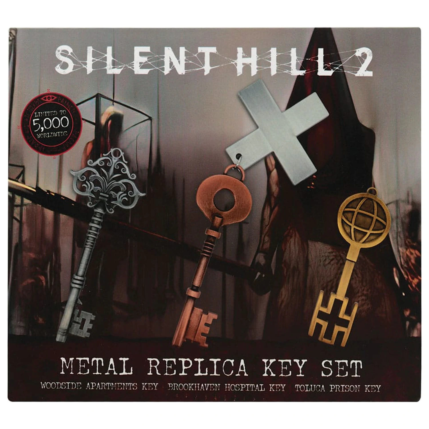 Silent Hill 2 Replicas 3-dielna súprava kľúčov produktová fotografia