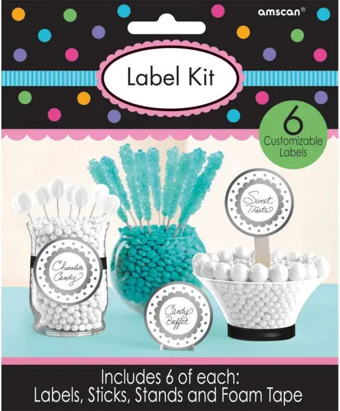 Strieborný, Silver Label sada nálepiek 6 ks produktová fotografia