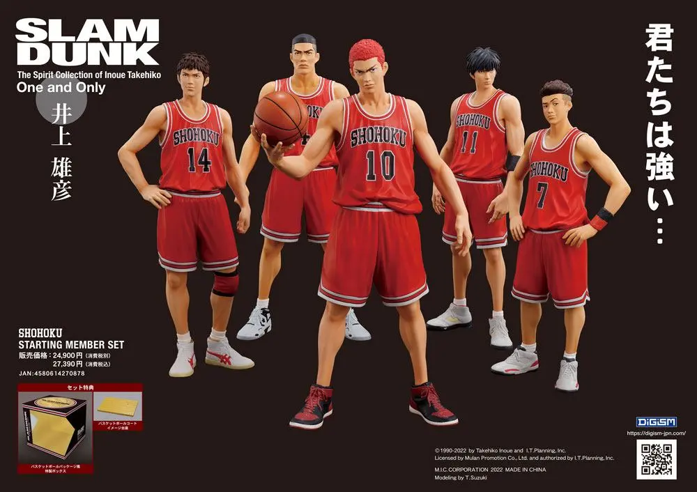 Slam Dunk Scale PVC Sochy 5-balenie Shohoku Starting Member Set 15 - 17 cm produktová fotografia