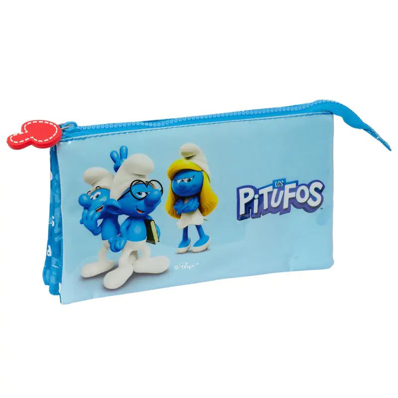 Smurfs trojité puzdro na ceruzky produktová fotografia
