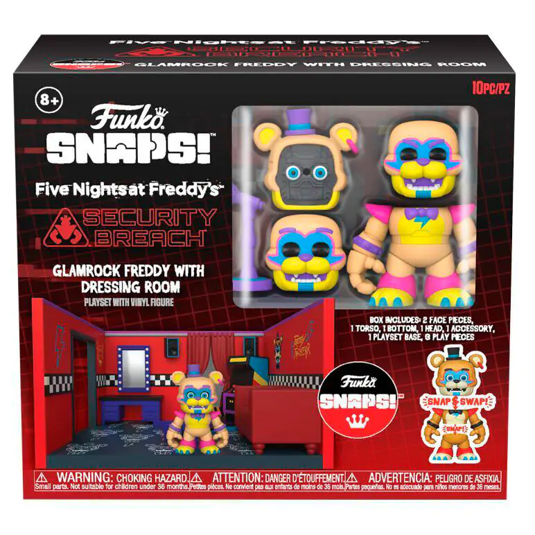 Snaps! figúrka Five Night at Freddys Glamrock Freddy s prezliekacou kabínkou produktová fotografia