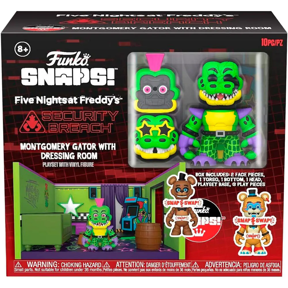 Snaps! figúrka Five Night at Freddys Montgomery Gator s prezliekacou kabínou produktová fotografia