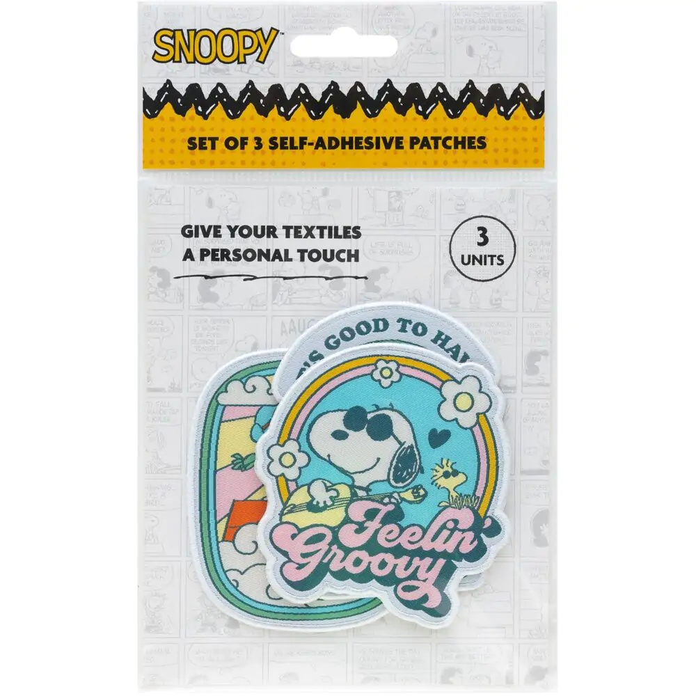 Snoopy 3-dielna sada nášiviek produktová fotografia