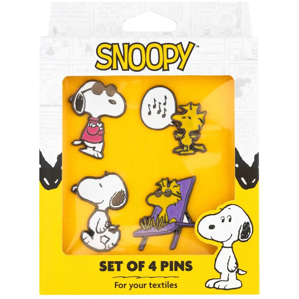 Snoopy sada 4 špendlíkov produktová fotografia