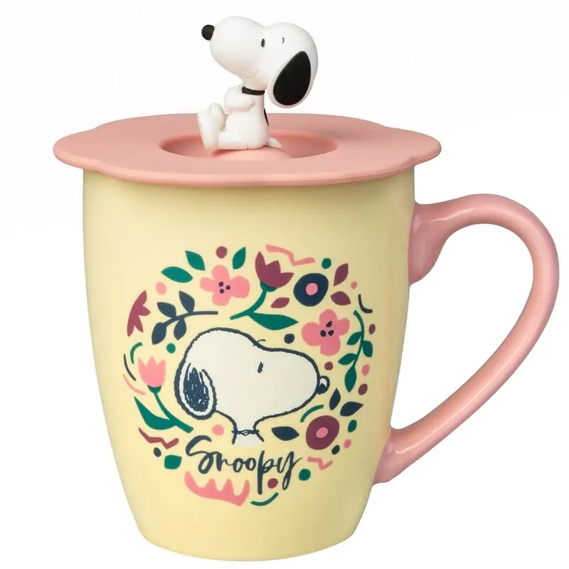 Snoopy prémiový hrnček s vrchnákom produktová fotografia