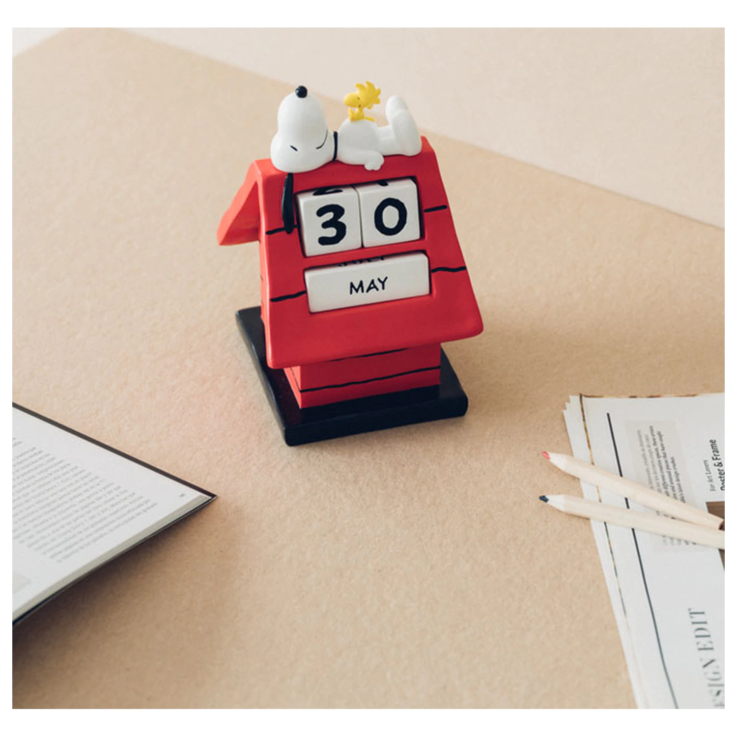 Snoopy Doghouse 3D večný kalendár produktová fotografia