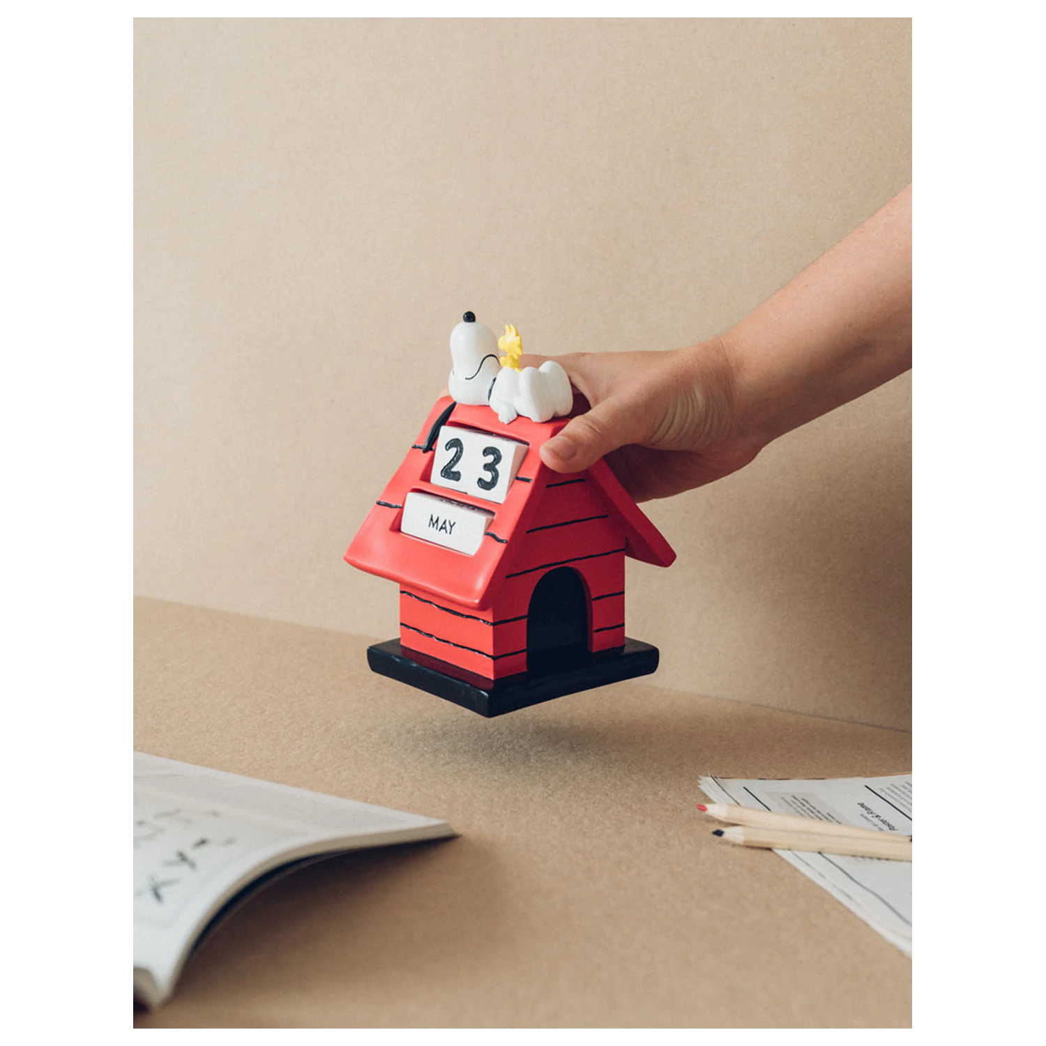 Snoopy Doghouse 3D večný kalendár produktová fotografia