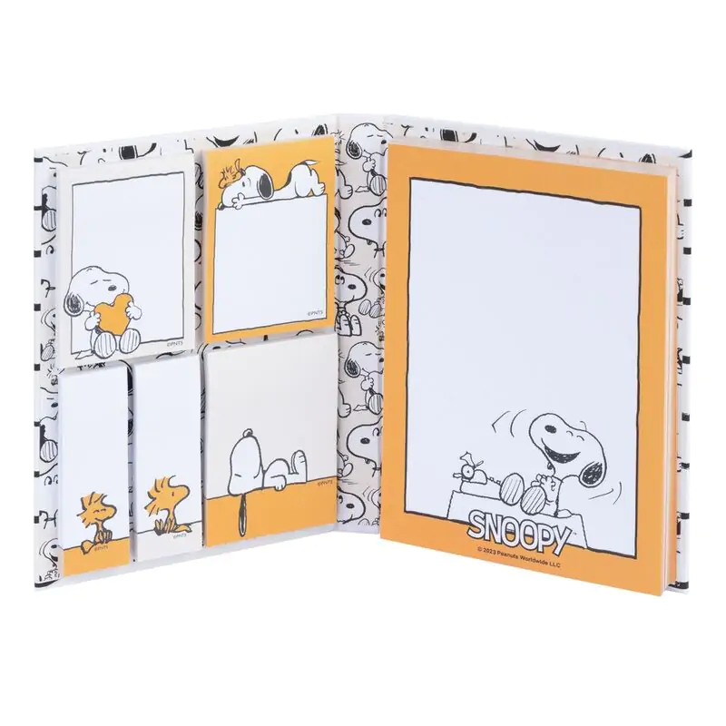 Snoopy Lazy Days Notes s lepiacimi papierikmi notebook produktová fotografia