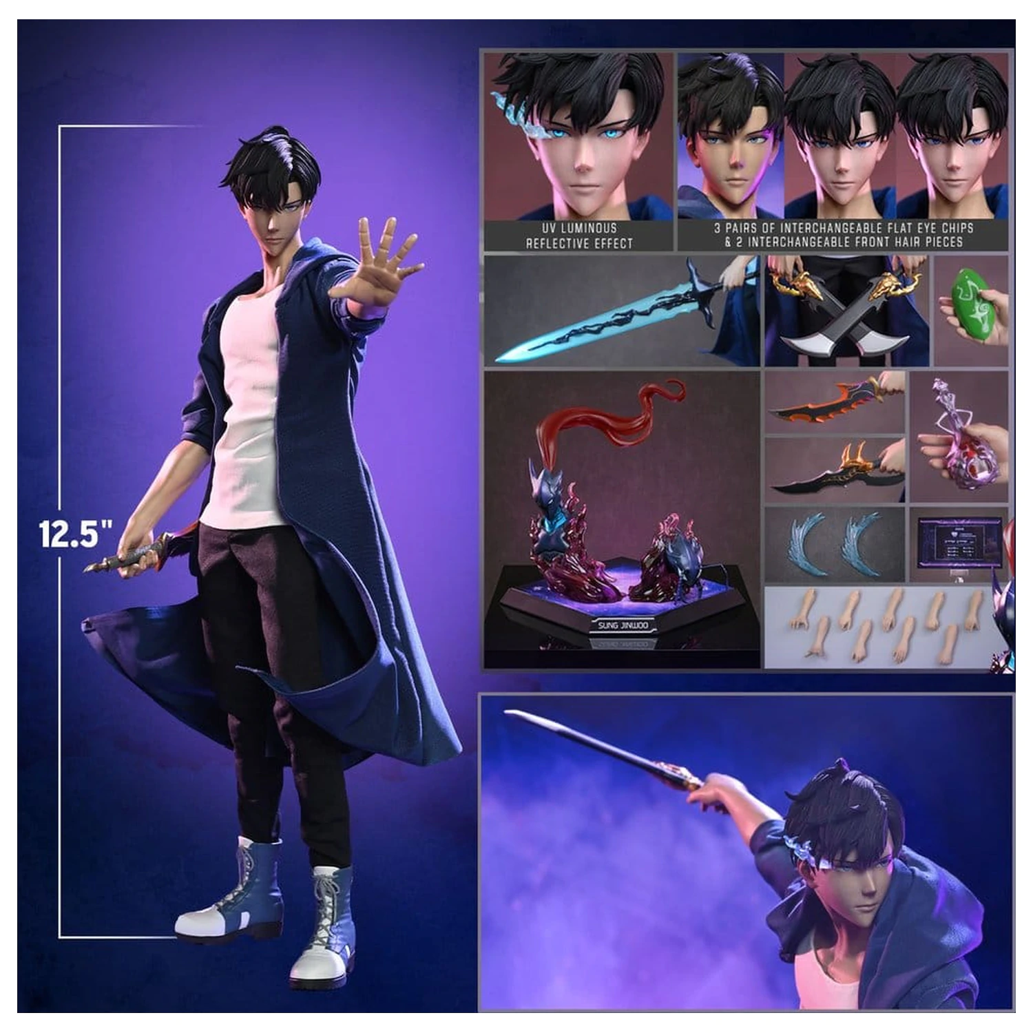 Solo Leveling akčná figúrka 1/6 Sung Jinwoo 32 cm produktová fotografia