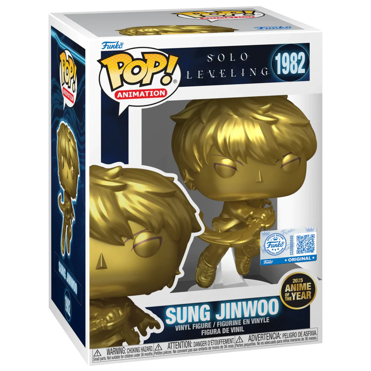 Solo Leveling Pop! Animation Vinylová figúrka Sung Jinwoo (Gold) Exlusive Edition 10 cm produktová fotografia
