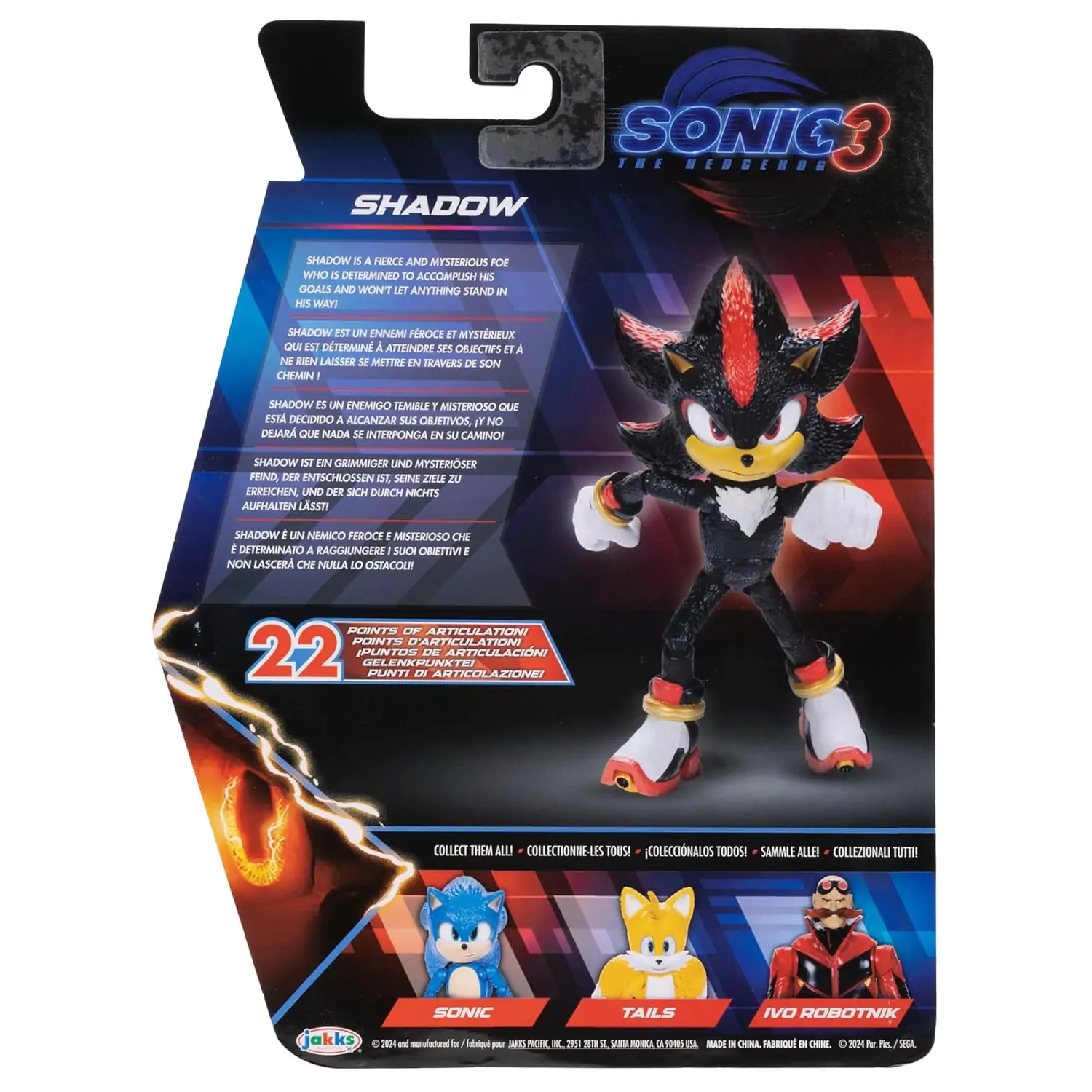 Sonic 3 figure - Shadow produktová fotografia