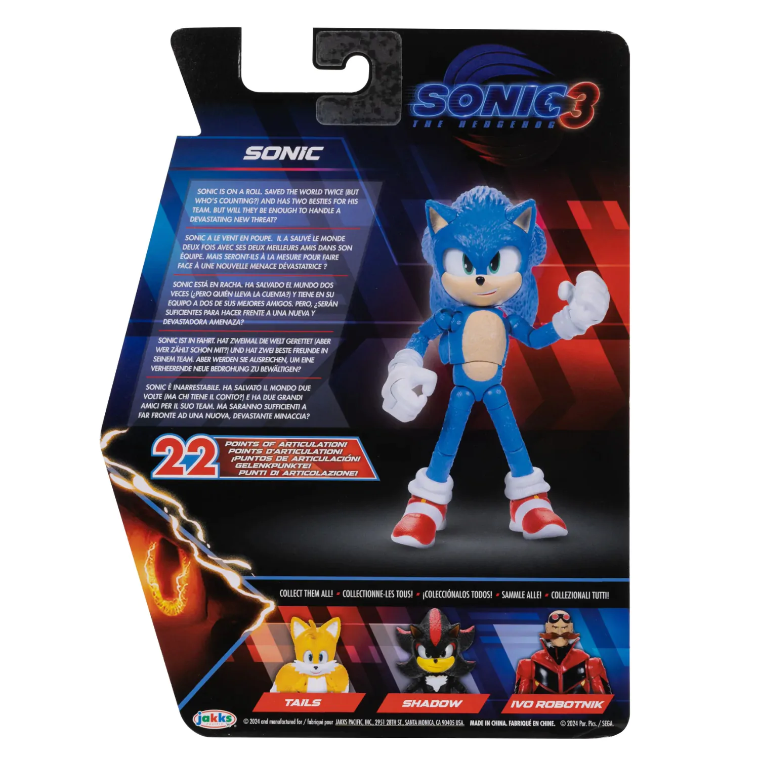 Sonic 3 figúrka - Sonic produktová fotografia
