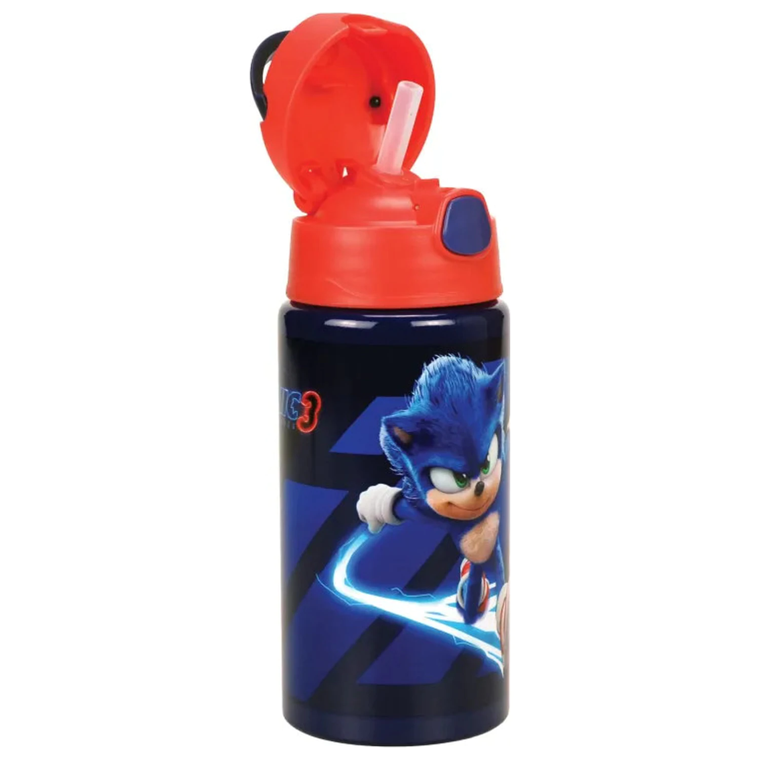 Sonic Brawn fľaša na vodu z hliníka so slamkou a vešiakom, 500 ml produktová fotografia
