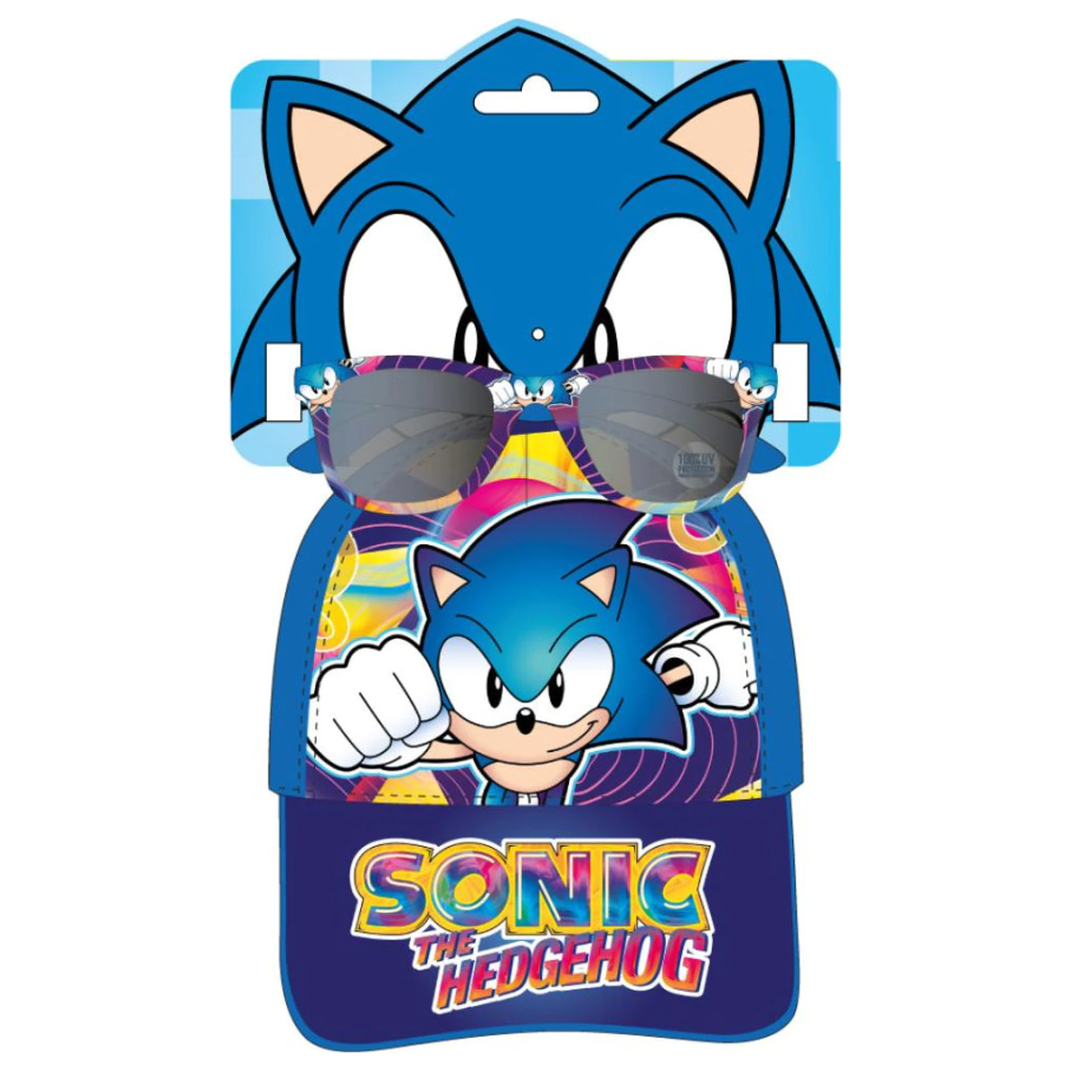 Sonic Colors sada slnečných okuliarov a baseballovej čiapky produktová fotografia