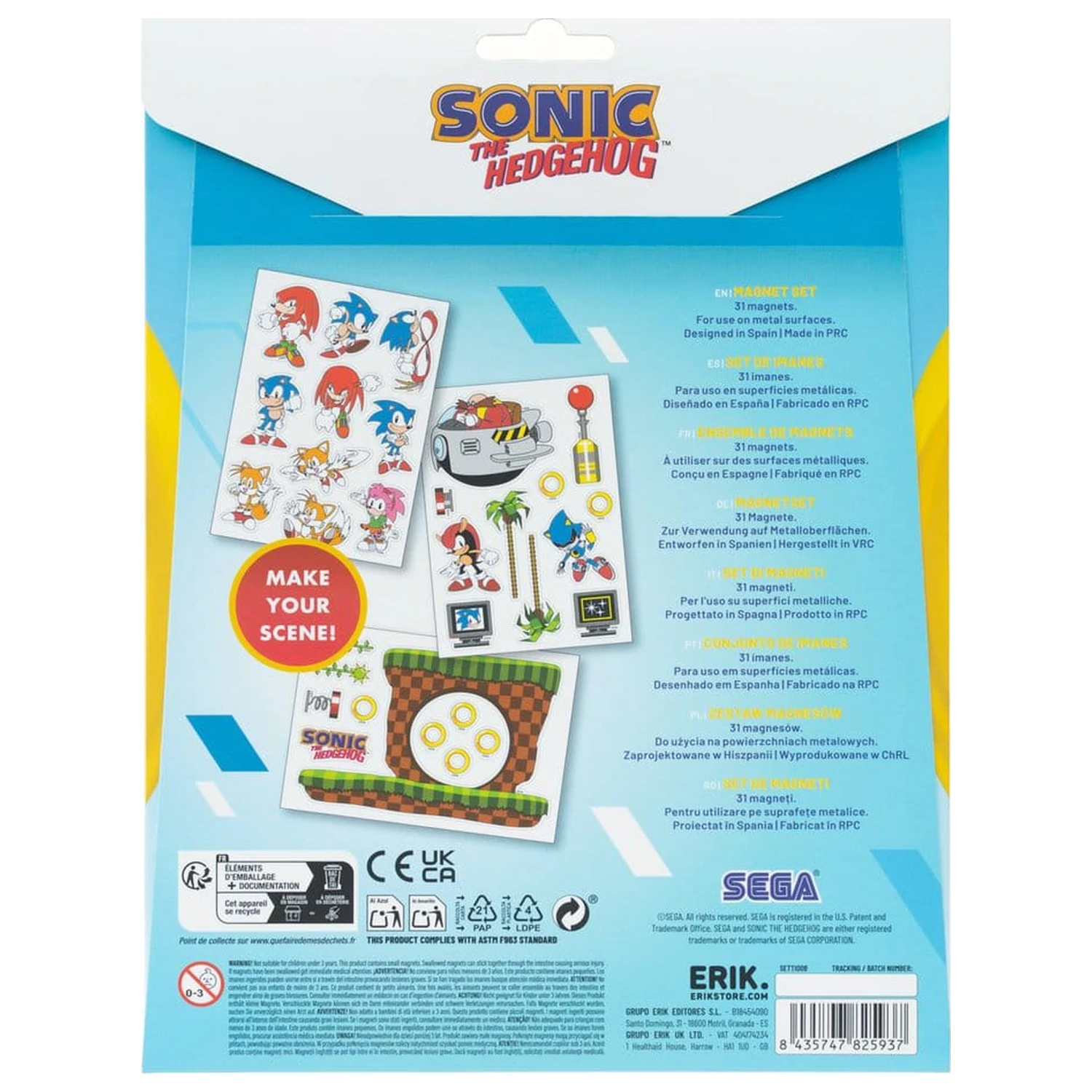 Sonic die-cut súprava magnetov produktová fotografia