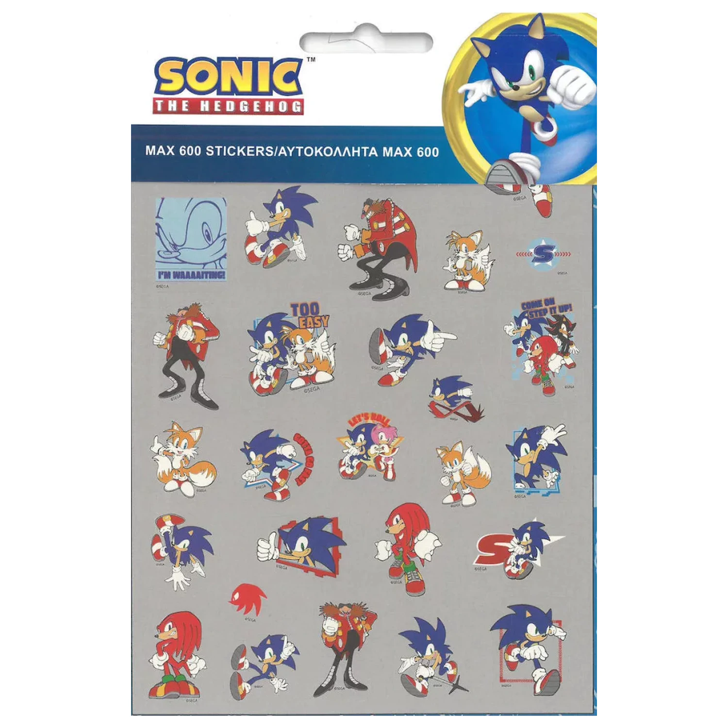 Sonic Fast 600-dielny set nálepiek produktová fotografia