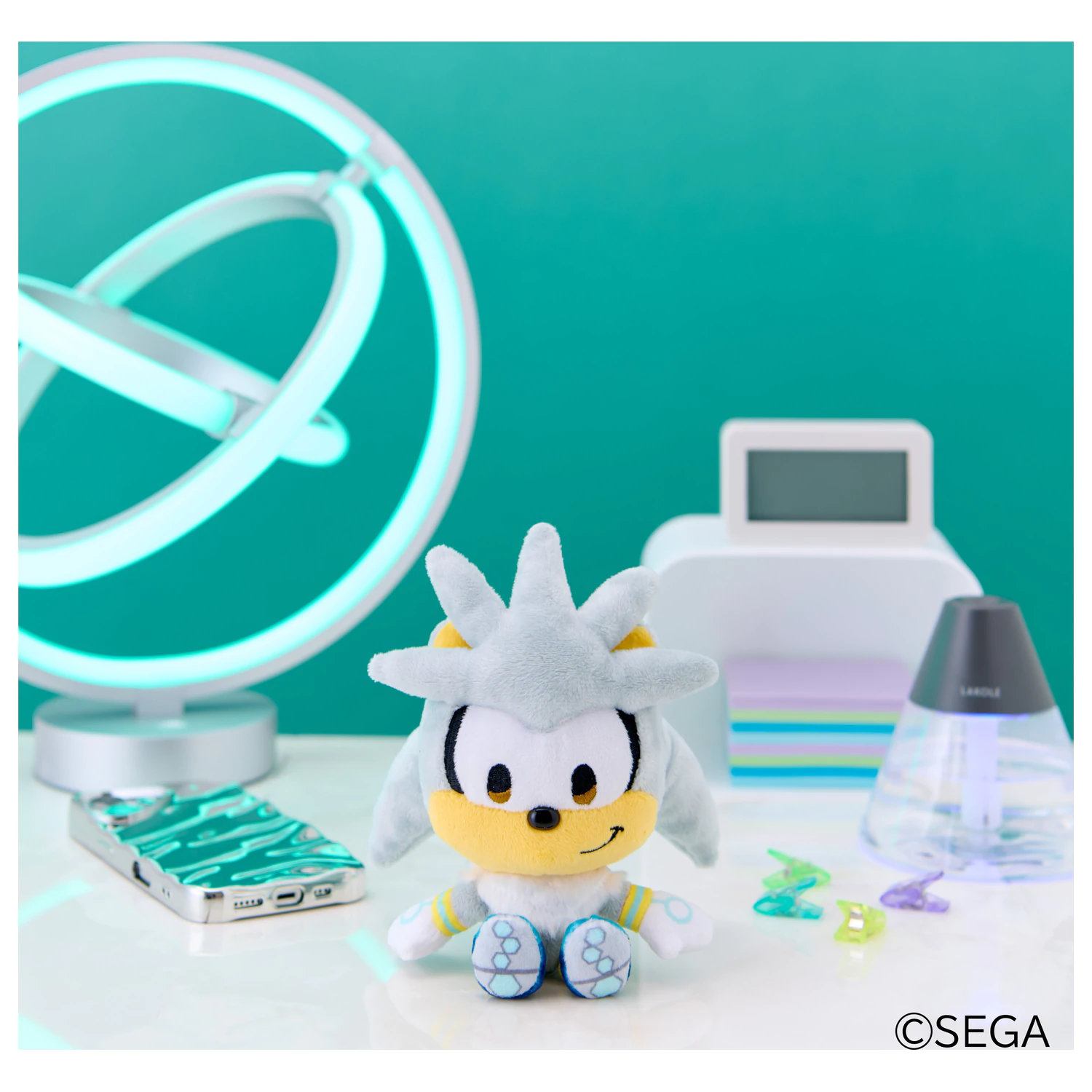 SONIC & FRIENDS Strieborná maskot plyšová hračka 16cm produktová fotografia
