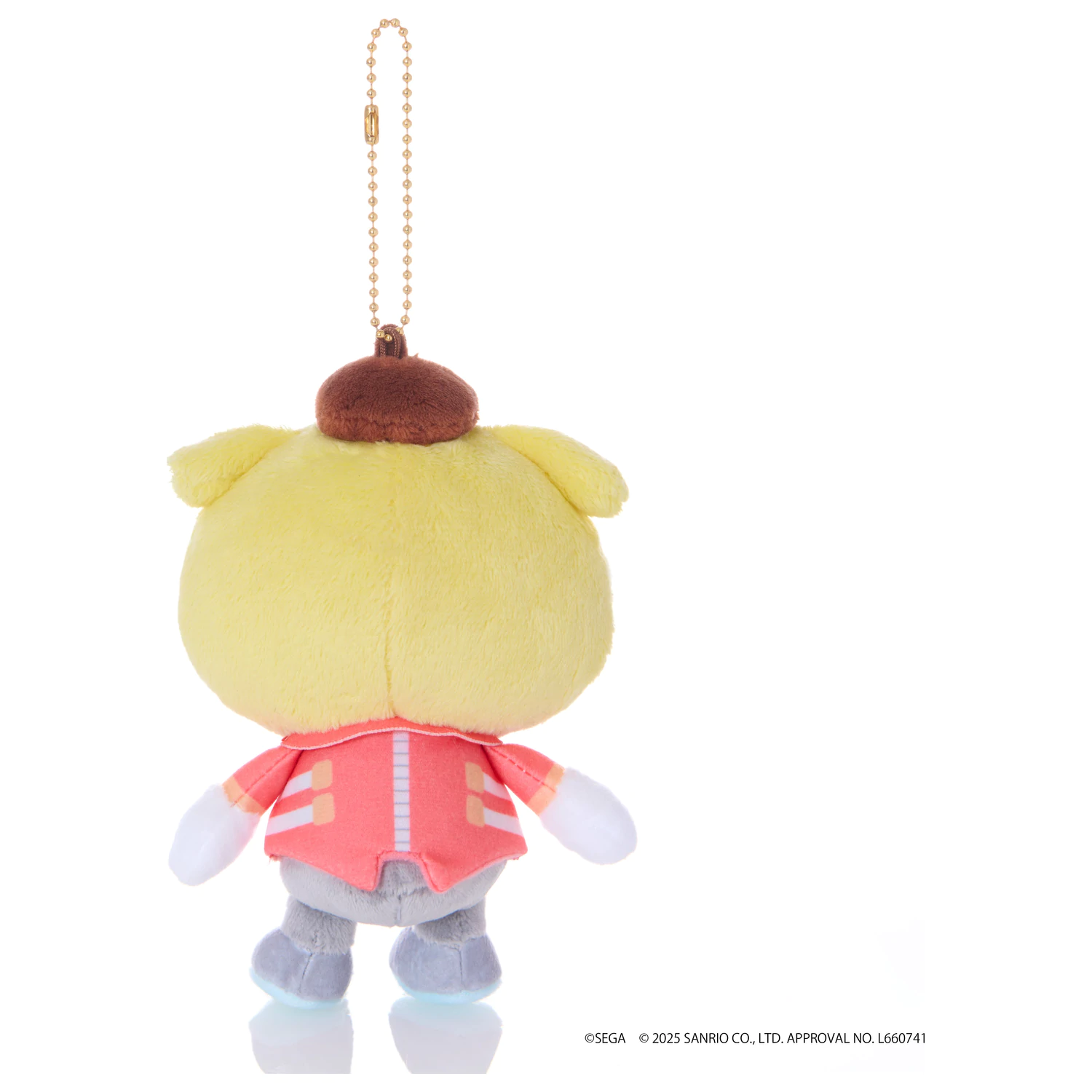 Sonic & Friends x Sanrio Dr. Eggman x Pompompurin maskot plyšový 8 cm produktová fotografia