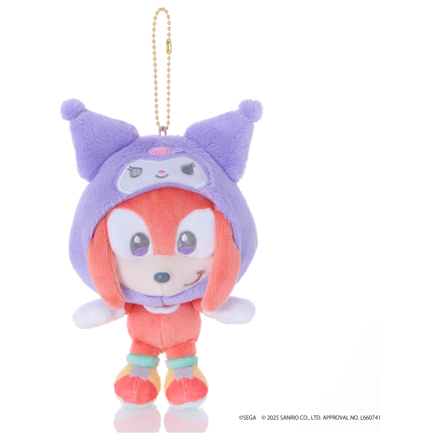 SONIC & FRIENDS X SANRIO Knuckles x Kuromi plyšový maskot 8 cm produktová fotografia