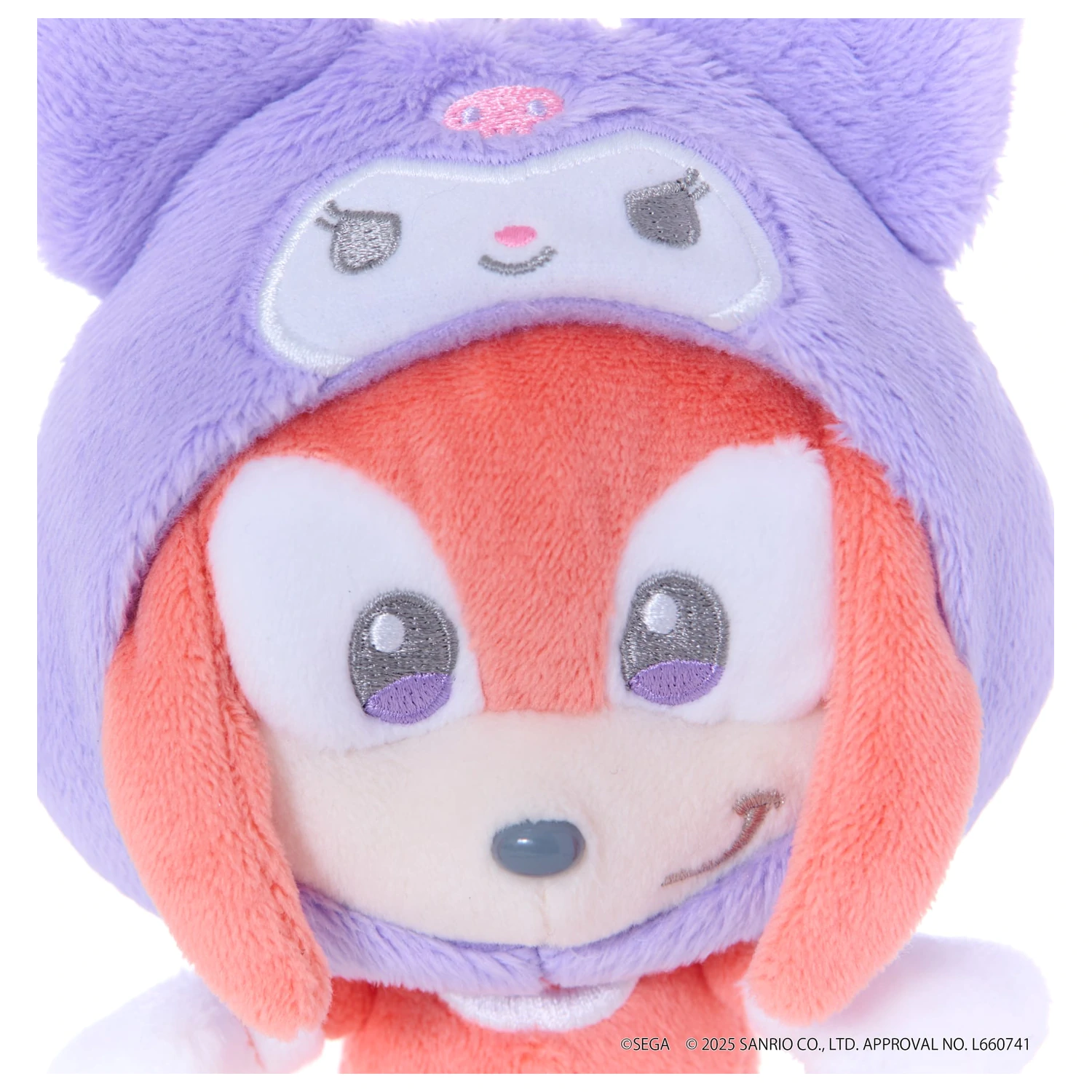 SONIC & FRIENDS X SANRIO Knuckles x Kuromi plyšový maskot 8 cm produktová fotografia