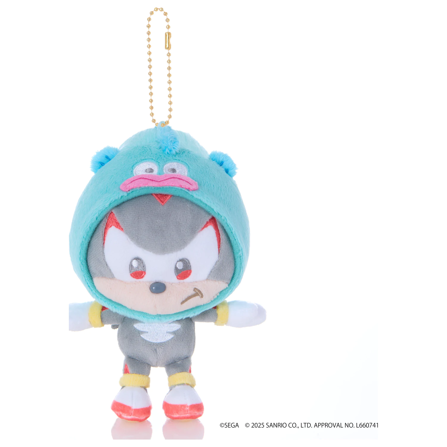 Sonic & Friends X Sanrio Shadow X Hangyodon Maskot plyš 8 cm produktová fotografia