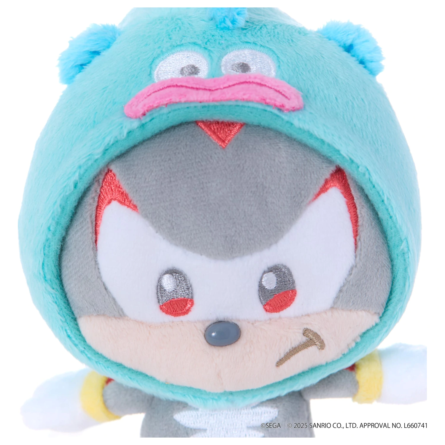 Sonic & Friends X Sanrio Shadow X Hangyodon Maskot plyš 8 cm produktová fotografia