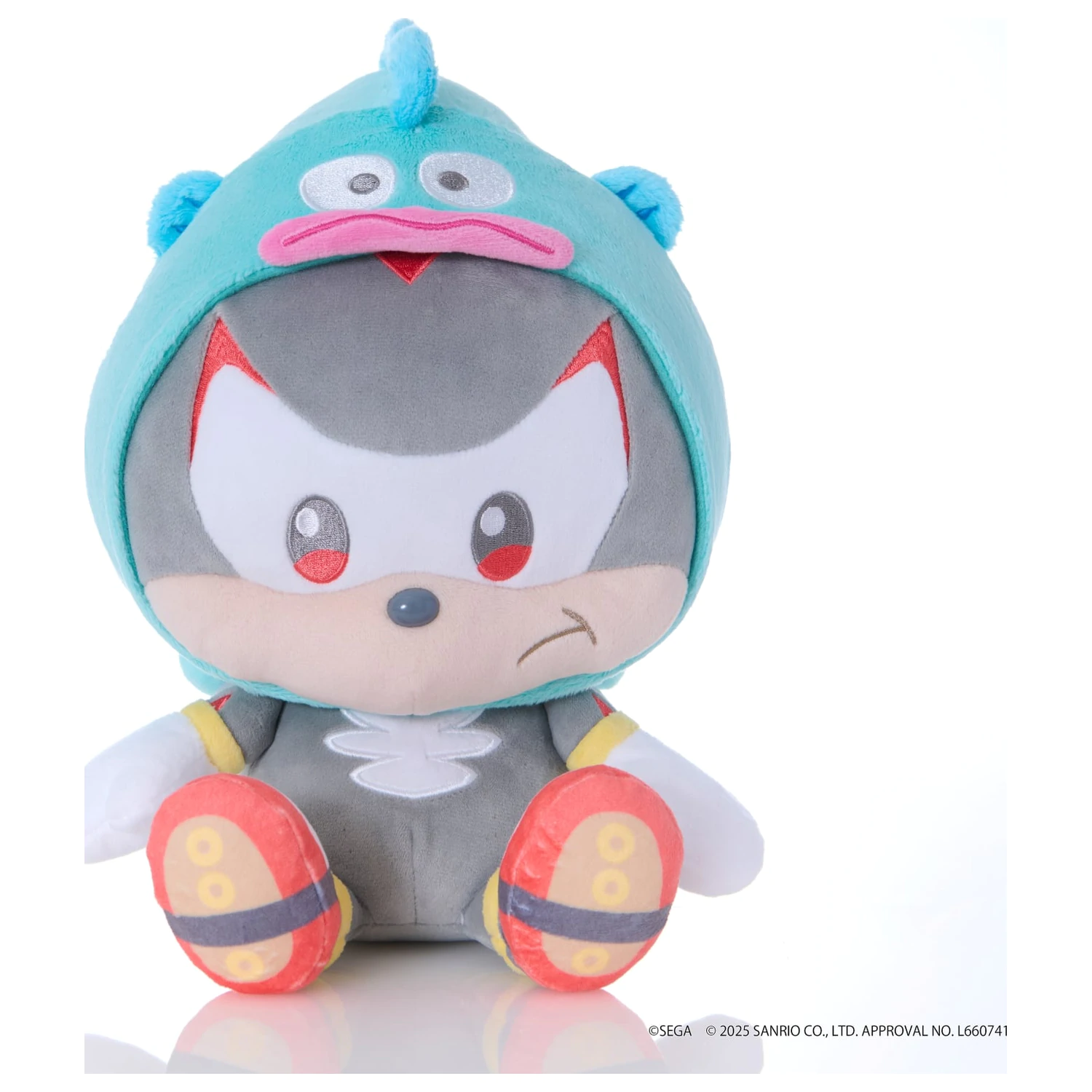 Sonic & Friends x Sanrio Shadow x Hangyodon plyšová hračka 24 cm produktová fotografia