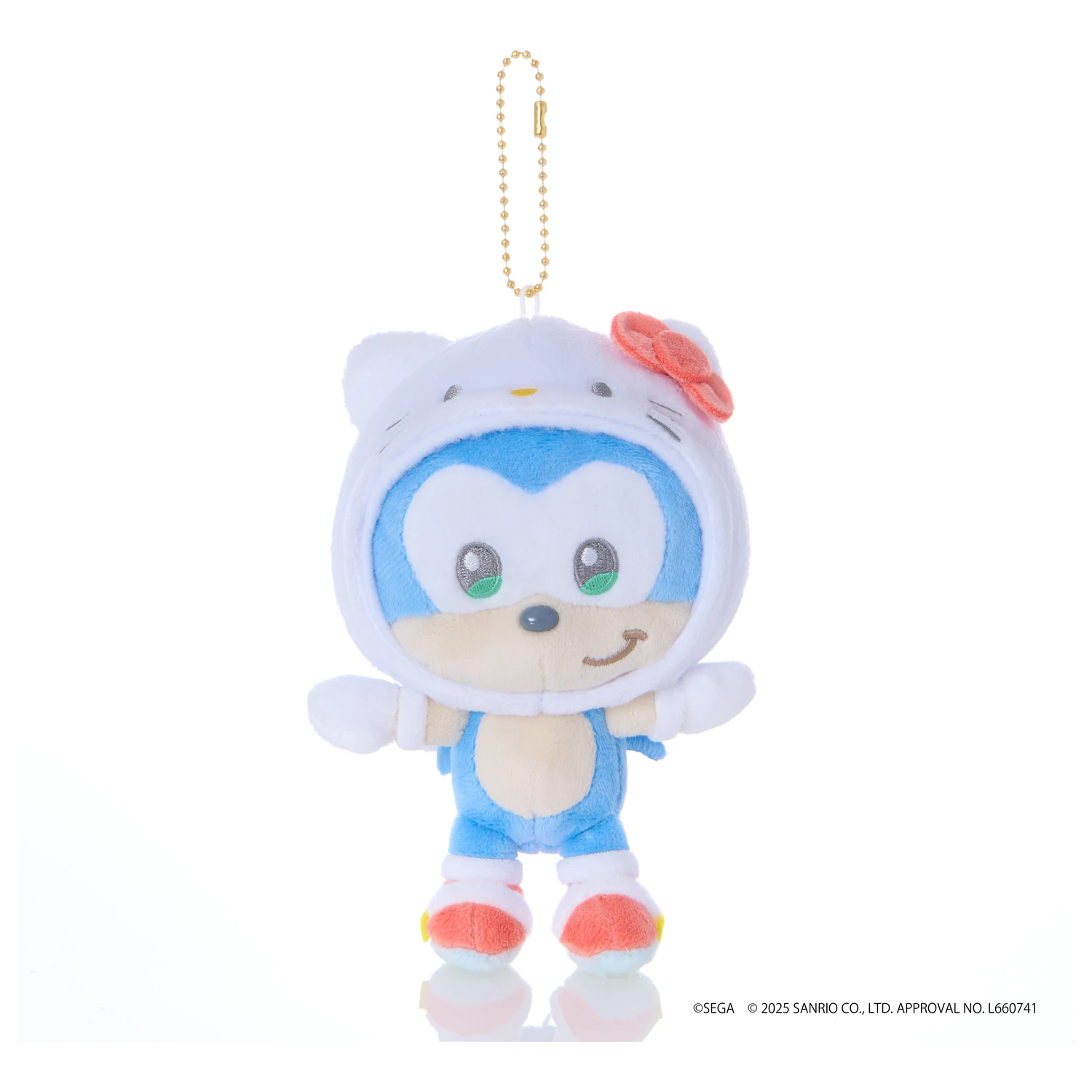 SONIC & FRIENDS x SANRIO Sonic x Hello Kitty maskot plyš 8cm produktová fotografia