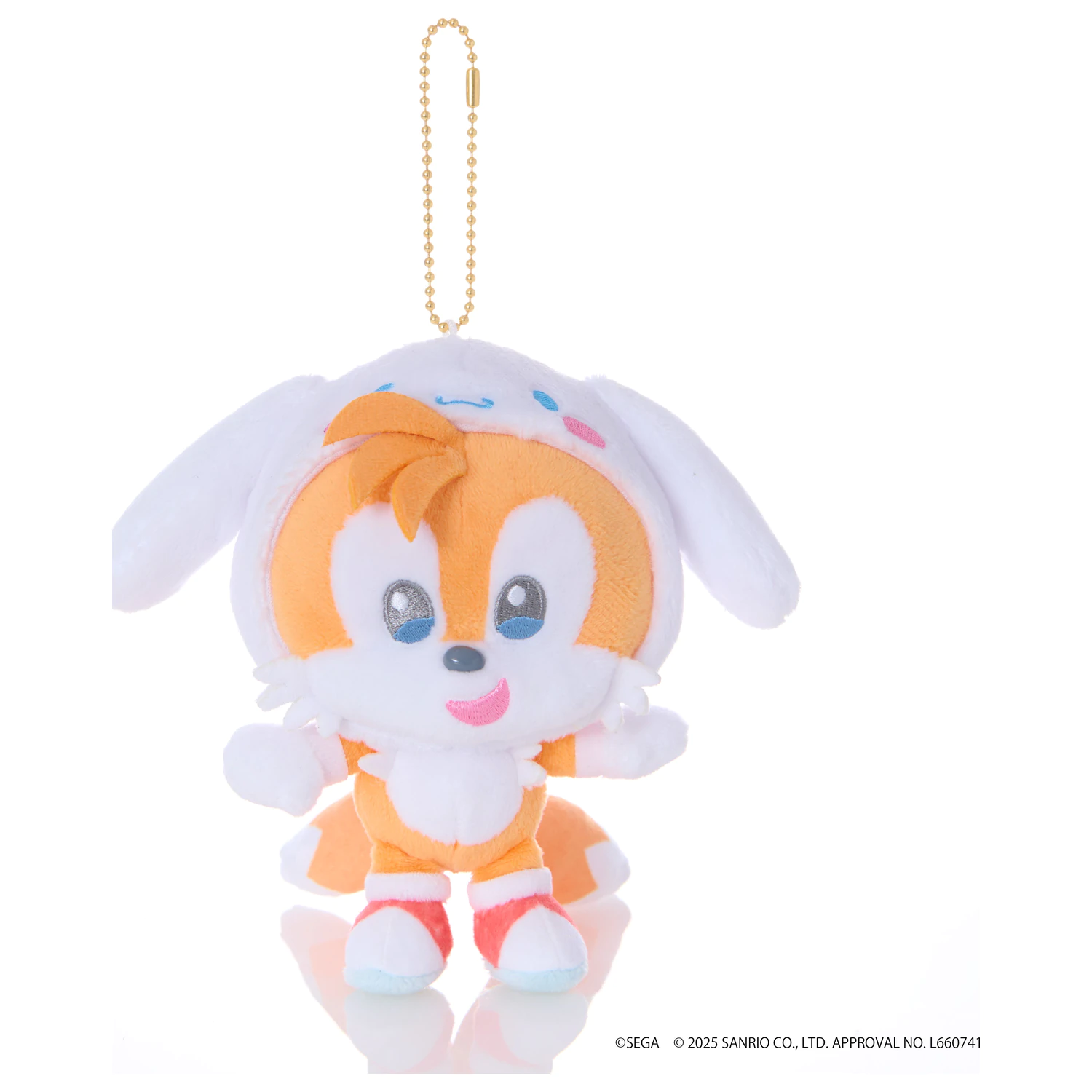 SONIC & FRIENDS x SANRIO Tails x Cinnamoroll Maskot Plyšák 8 cm produktová fotografia