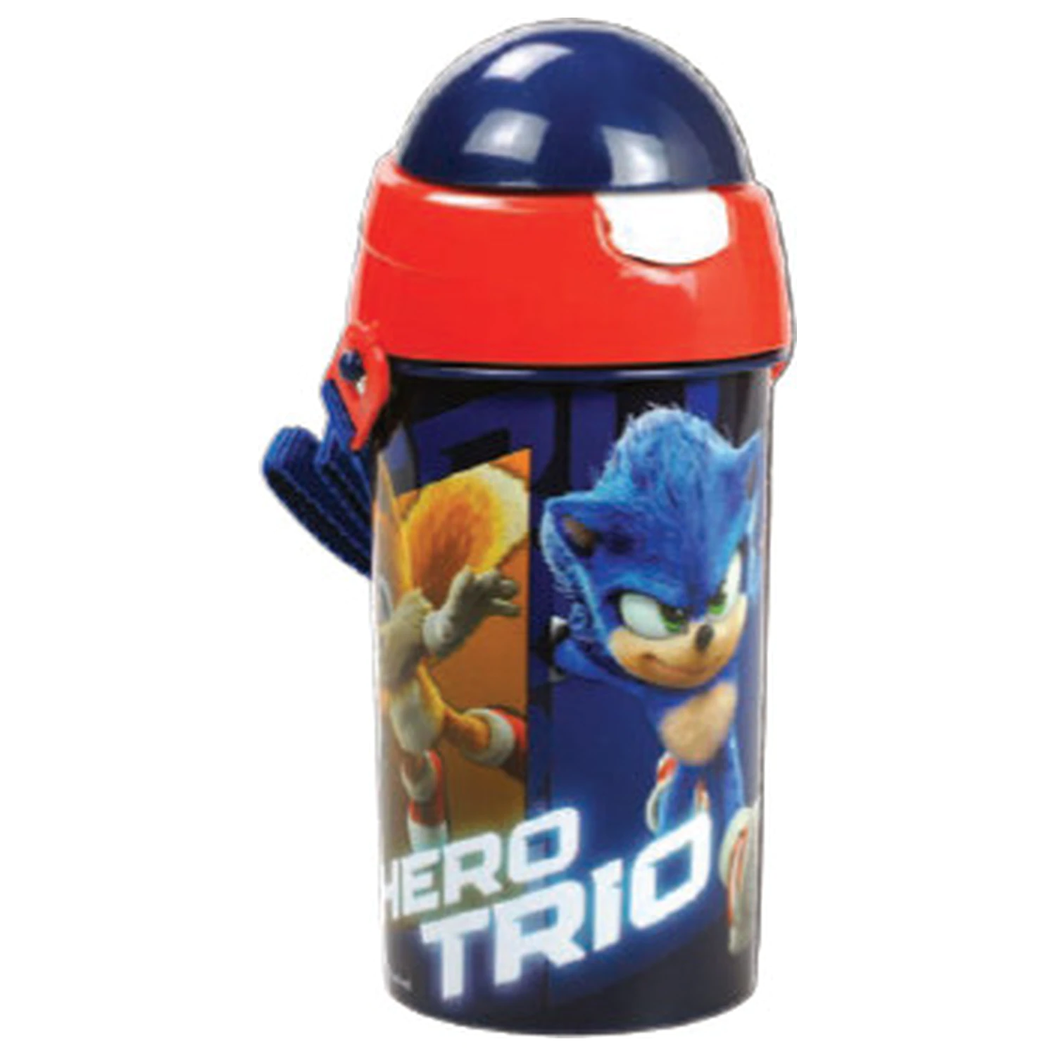 Sonic Heroes Trio fľaša s plastovou slamkou a háčikom 500 ml produktová fotografia