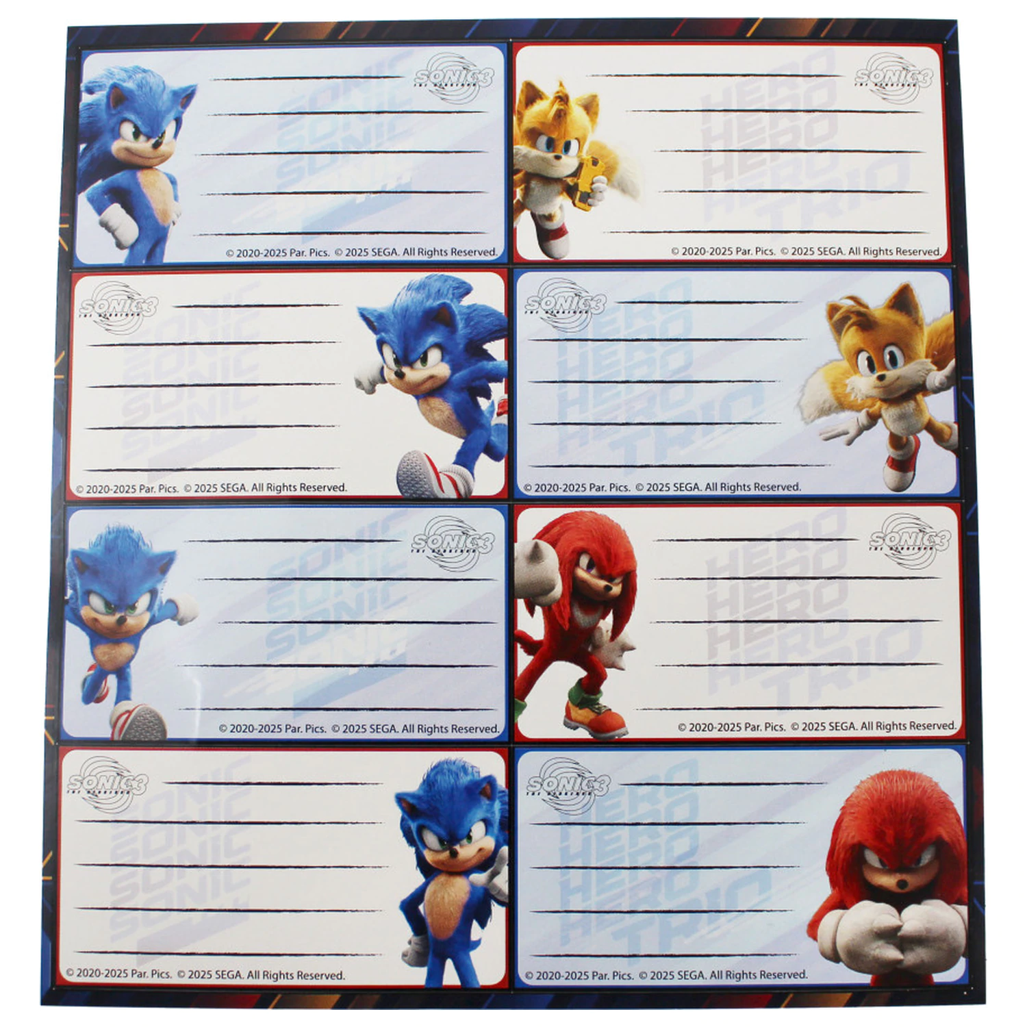 Sonic Hype Man etikety na notebooky, 16-kusové balenie produktová fotografia