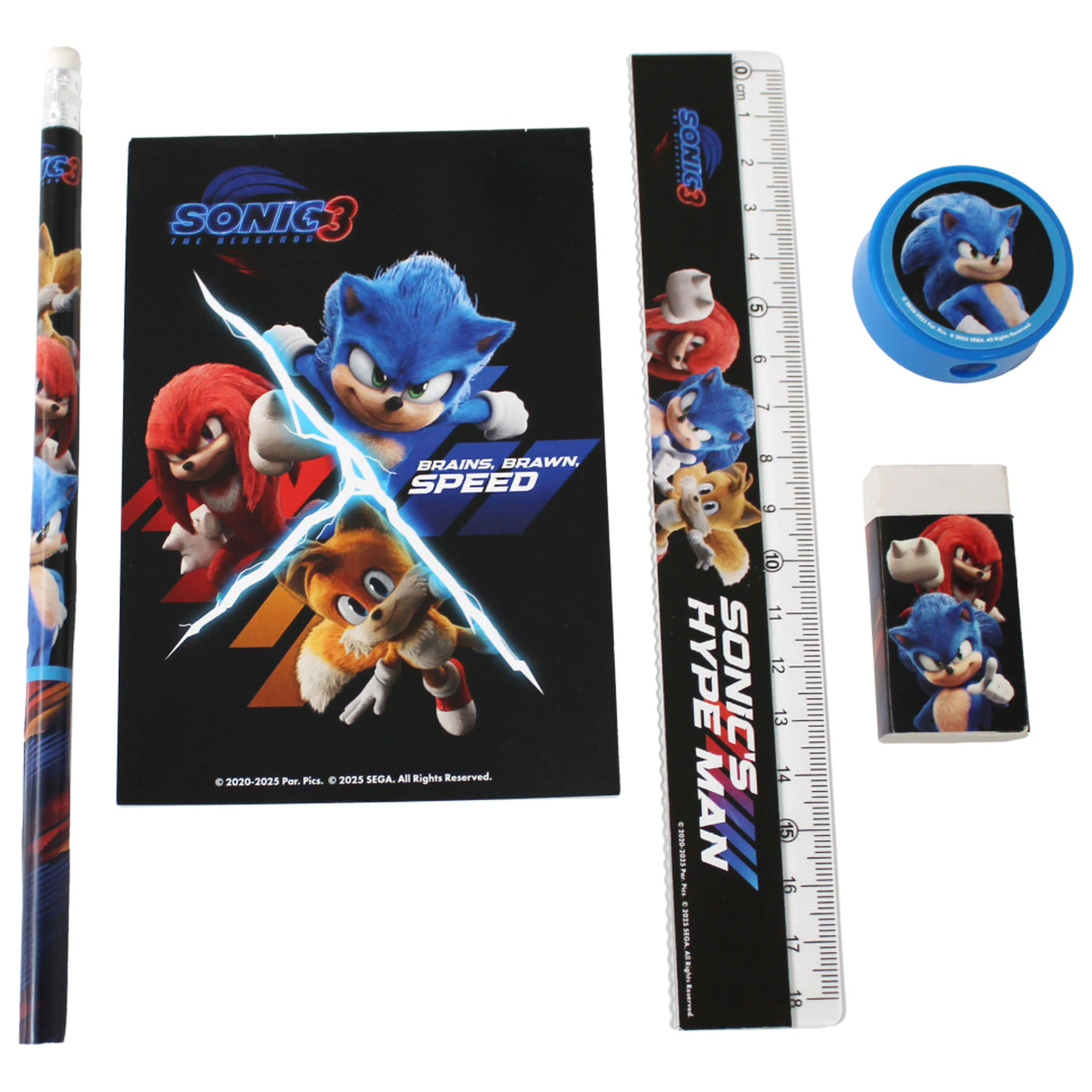 Sonic Hype Man súprava písacích potrieb, 5 ks produktová fotografia