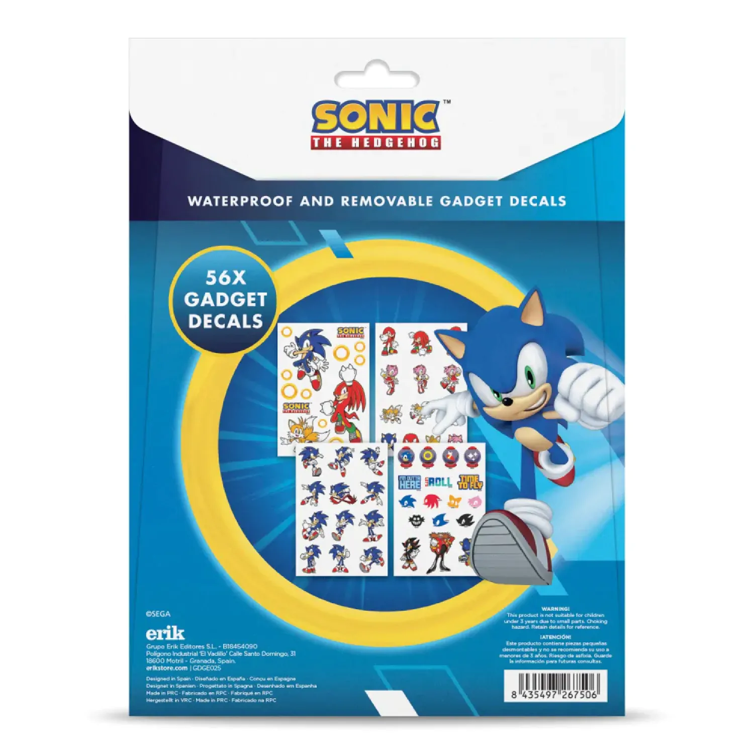 Sonic súprava nálepiek produktová fotografia