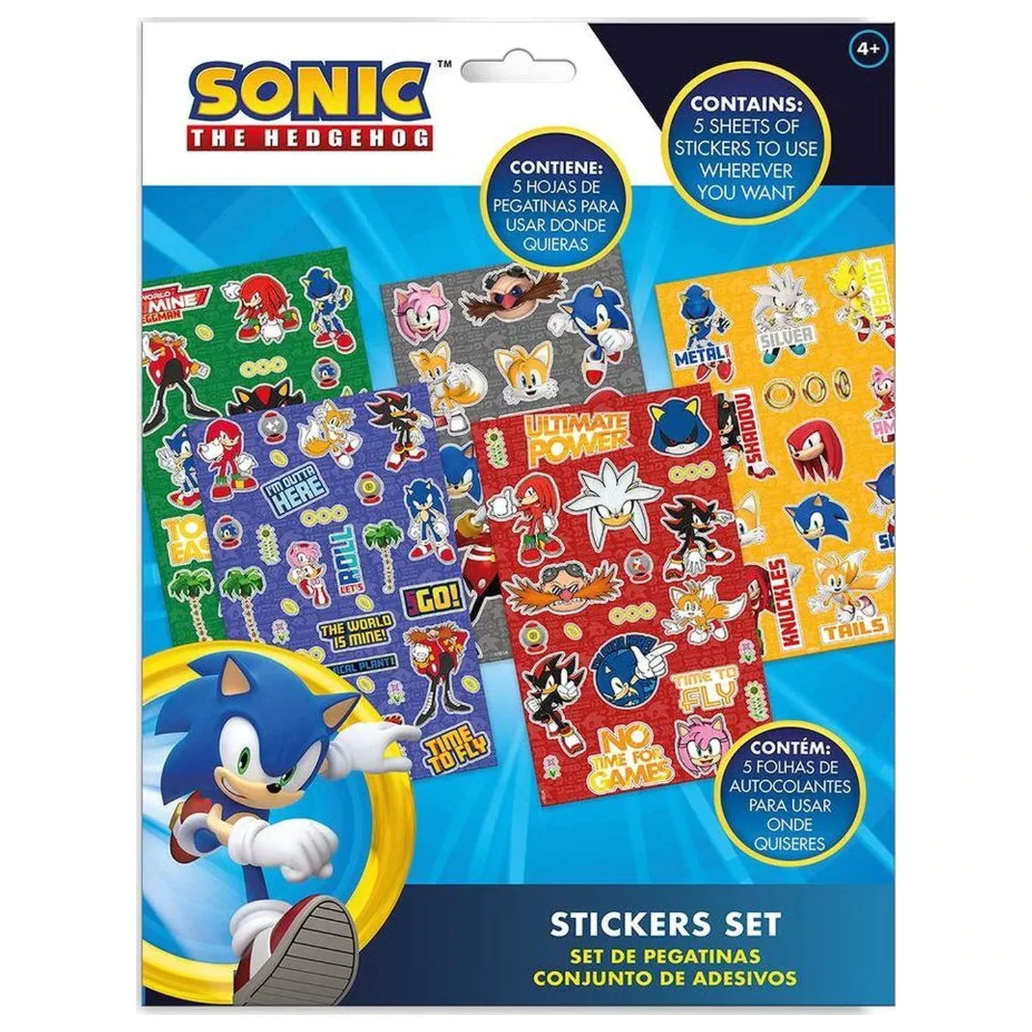 Súprava 5 hárkov nálepiek Sonic Outta Here produktová fotografia