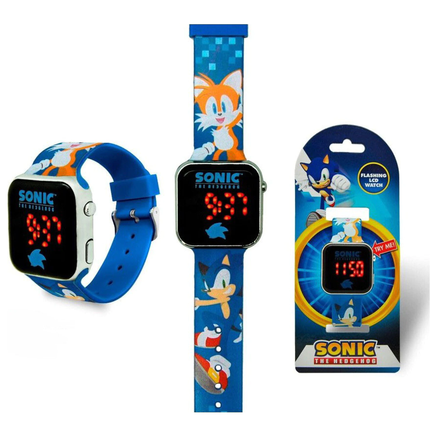 Sonic Prime digitálne LED náramkové hodinky produktová fotografia