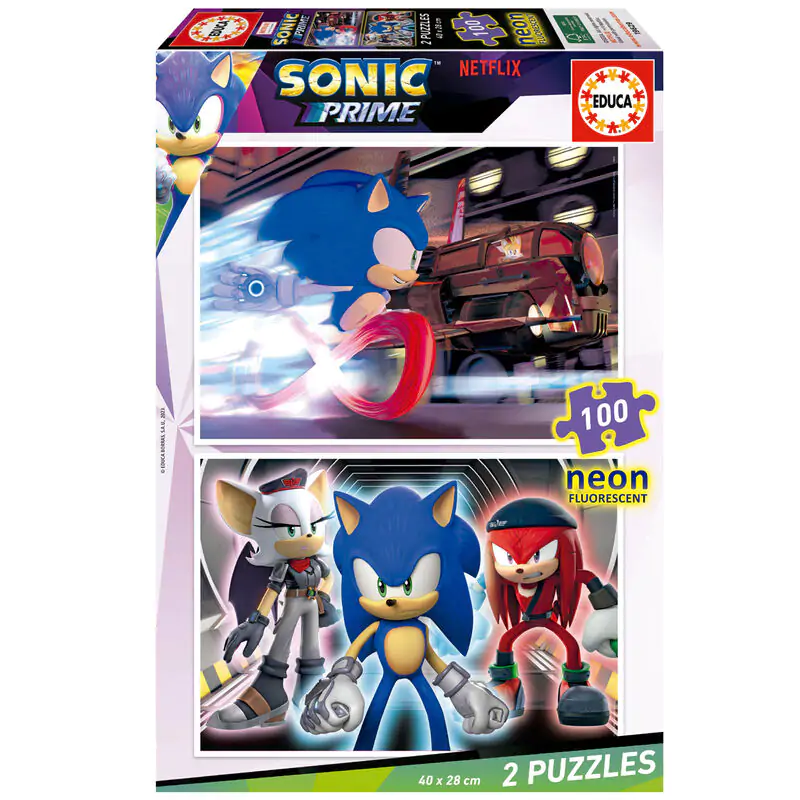 Sonic Prime Neon puzzle 2x100ks termékfotó