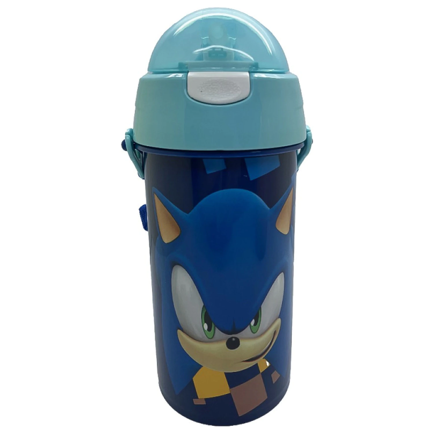 Sonic Speed Blue plastová fľaša so slamkou a závesom 500 ml produktová fotografia