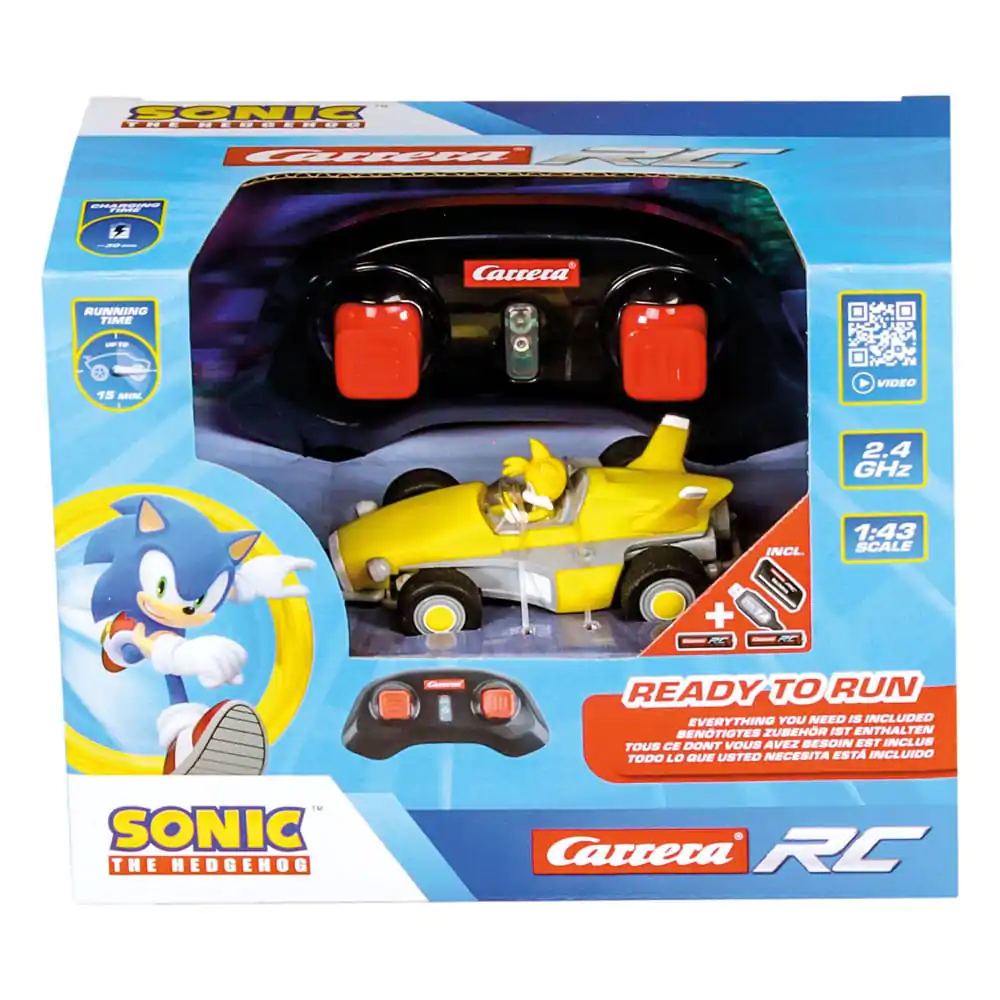 Sonic the Hedgehog RC diaľkovo ovládané auto 1/43 2.4GHz Mini Tails produktová fotografia