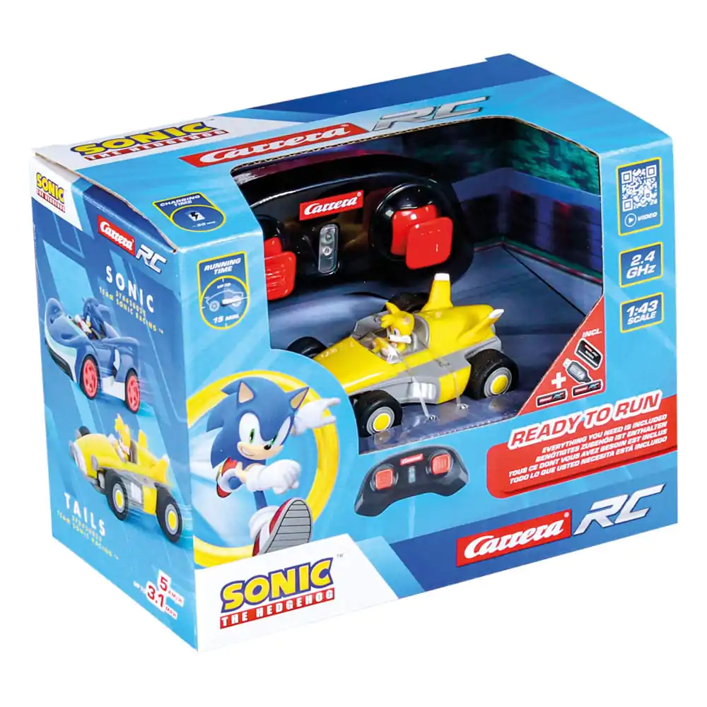 Sonic the Hedgehog RC diaľkovo ovládané auto 1/43 2.4GHz Mini Tails produktová fotografia