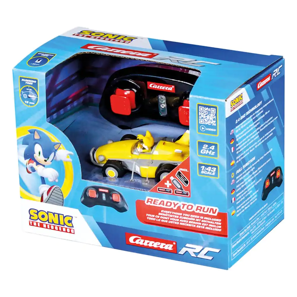 Sonic the Hedgehog RC diaľkovo ovládané auto 1/43 2.4GHz Mini Tails produktová fotografia