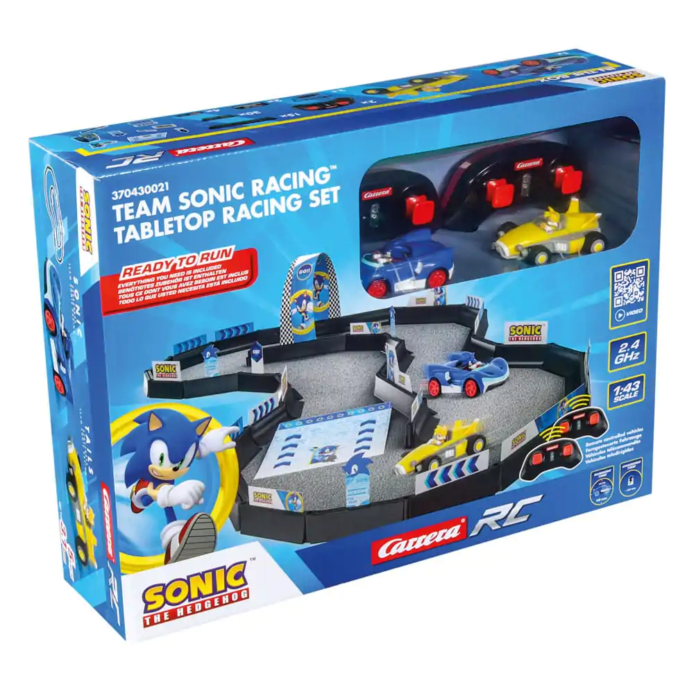 Sonic the Hedgehog RC diaľkovo ovládané auto 1/43 2.4GHz súprava na pretekanie na stole produktová fotografia