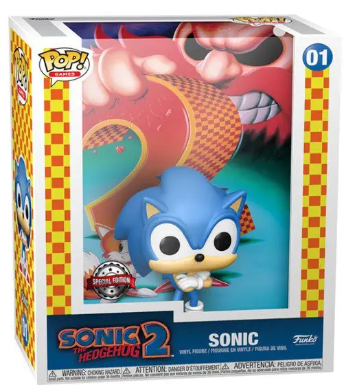 Sonic the Hedgehog 2 POP! Game Cover Vinylová figúrka Sonic heo Exclusive 9 cm produktová fotografia