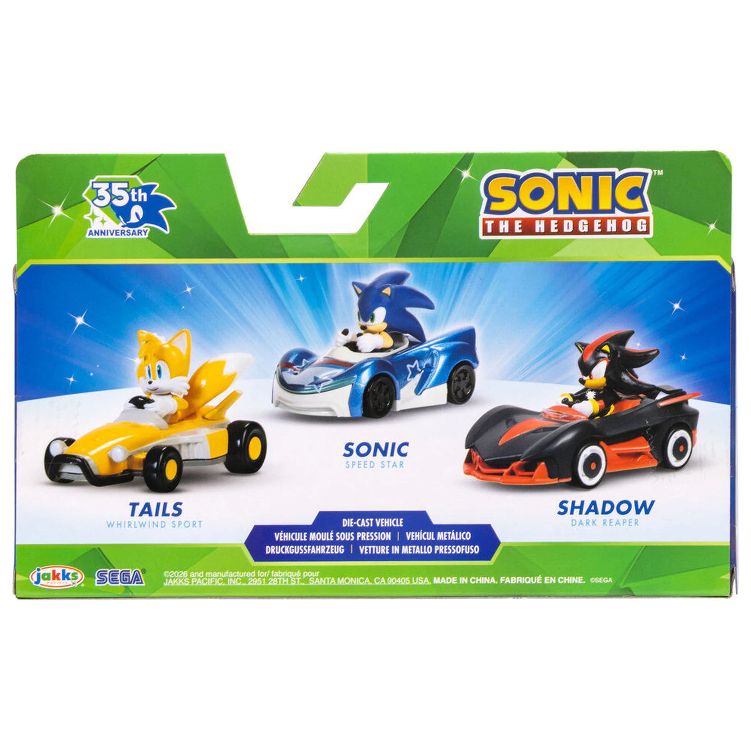Sonic The Hedgehog balenie 3 vozidiel produktová fotografia