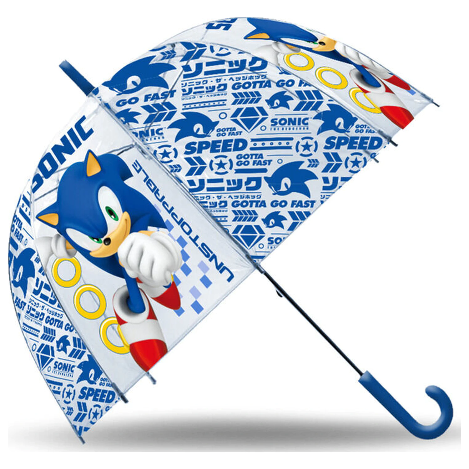Sonic the Hedgehog priehľadný dáždnik produktová fotografia