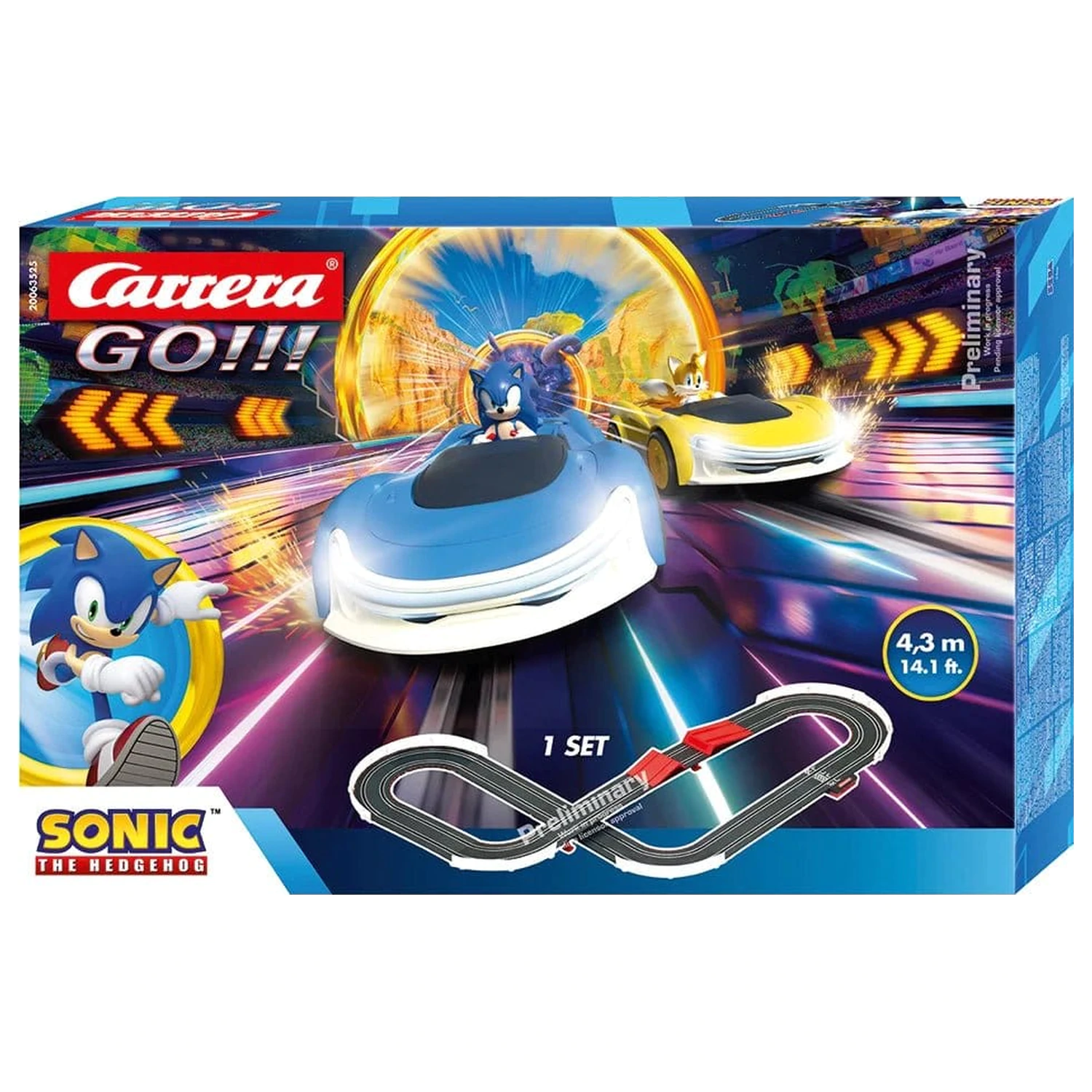 Sonic the Hedgehog Carrera GO!!! Súprava pretekárskej dráhy (BO) Sonic Racing CrossWorlds produktová fotografia