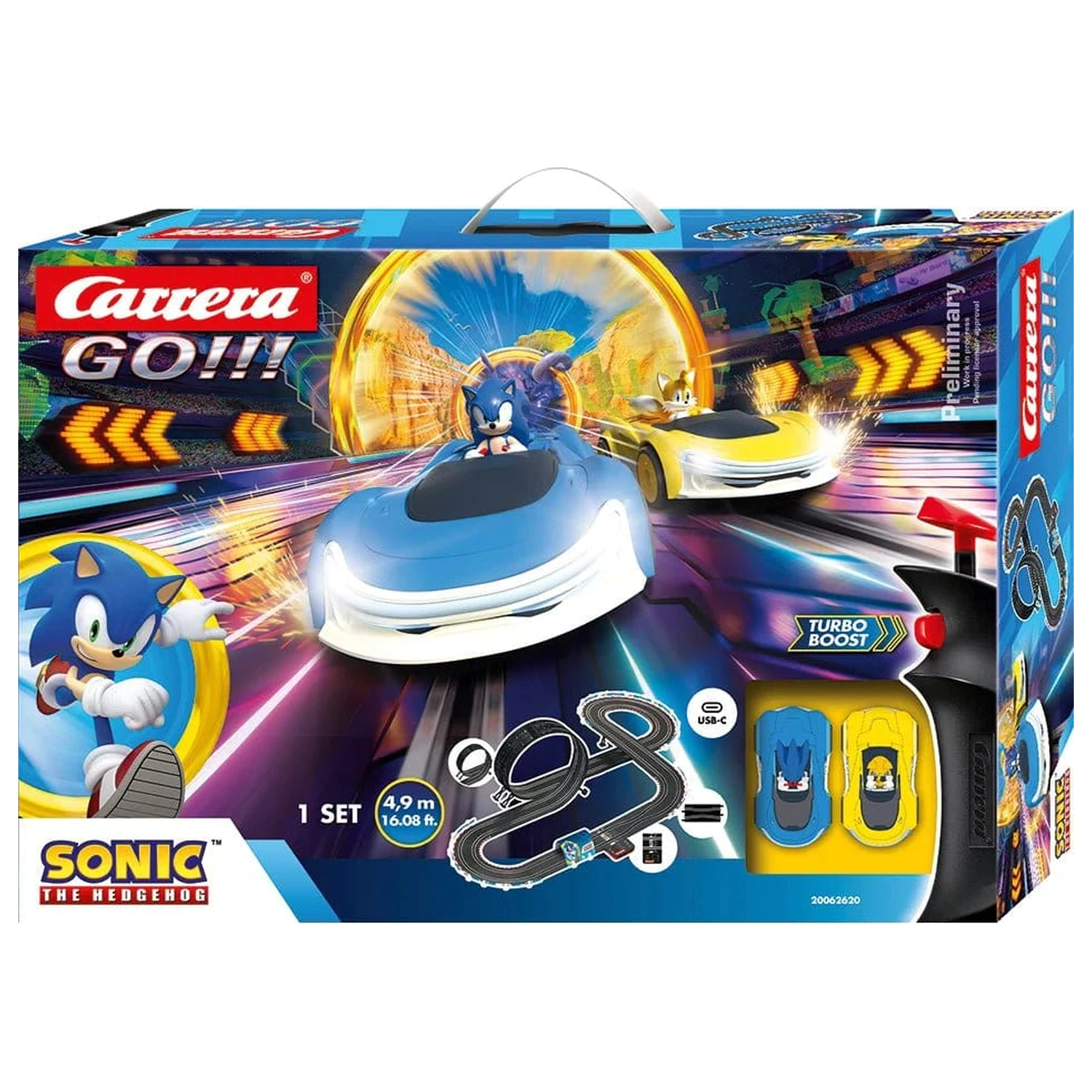 Sonic the Hedgehog Carrera GO!!! Súprava autodráhy Sonic Racing CrossWorlds produktová fotografia