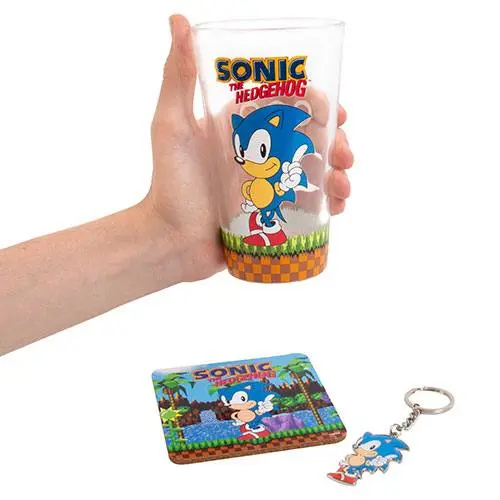 Sonic the Hedgehog kľúčenka, sklenený a podšálkový set Classic termékfotó