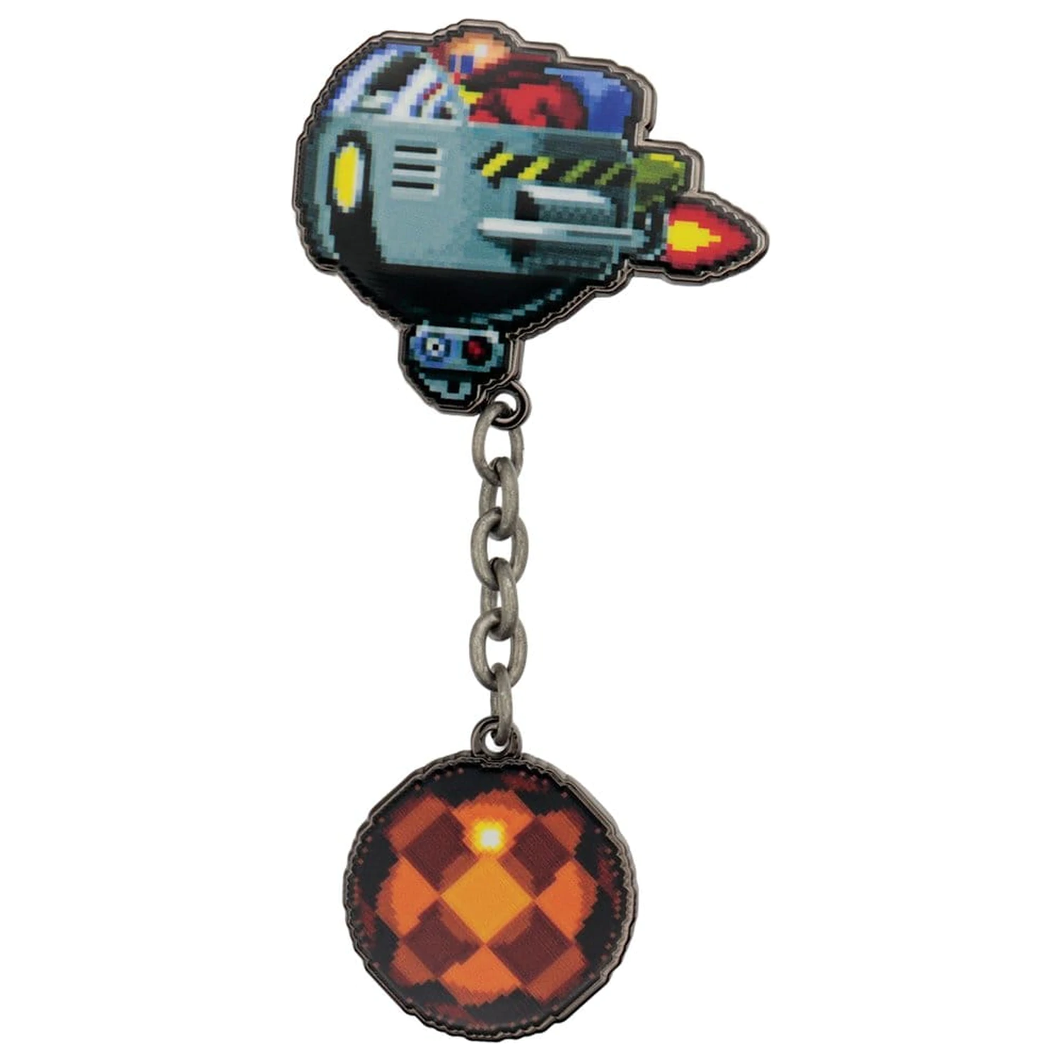 Sonic - The Hedgehog Odznak s pripínacou ihlou Dr. Eggman Egg Mobile s reťazou produktová fotografia