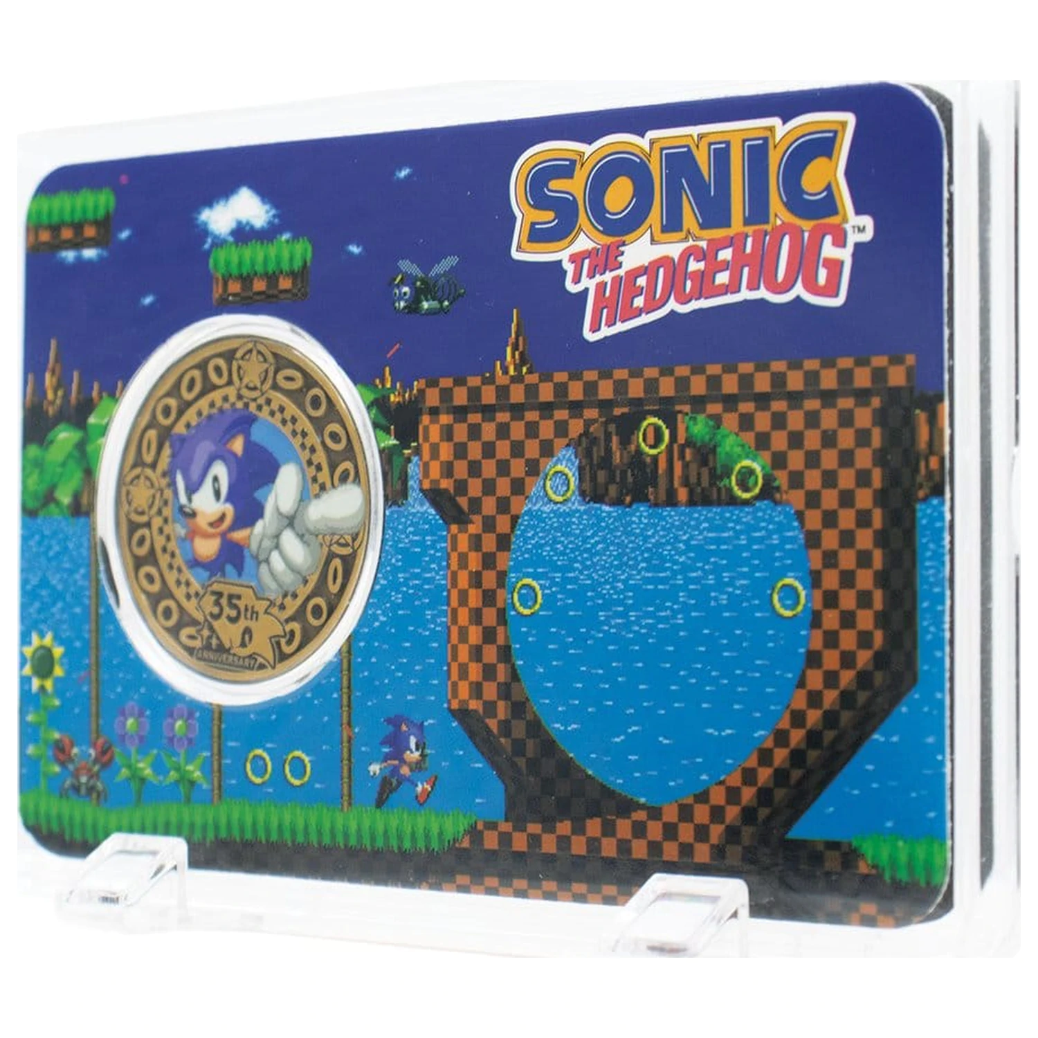 Sonic the Hedgehog zberateľská minca 35. výročie limitovaná edícia produktová fotografia
