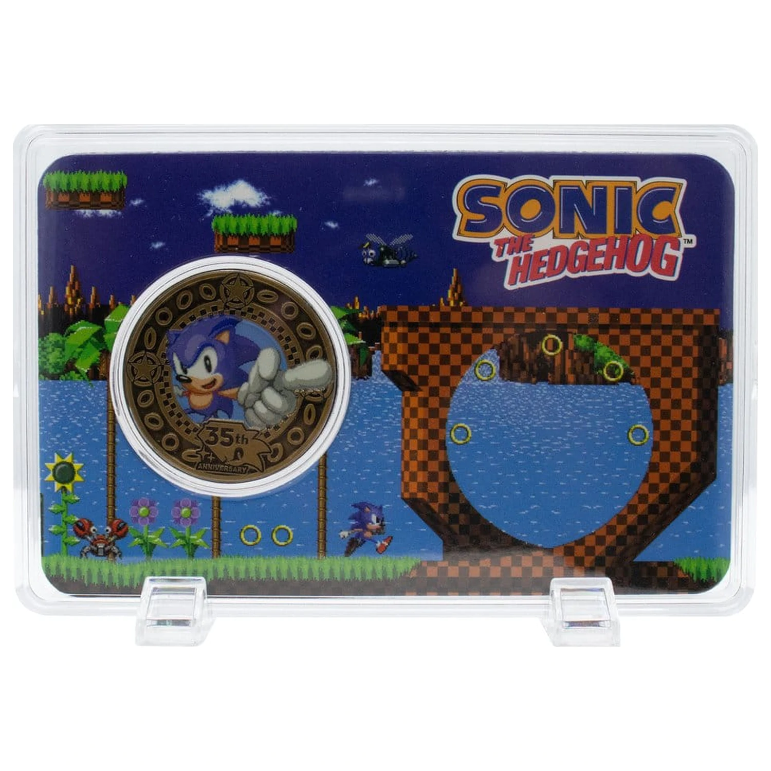 Sonic the Hedgehog zberateľská minca 35. výročie limitovaná edícia produktová fotografia